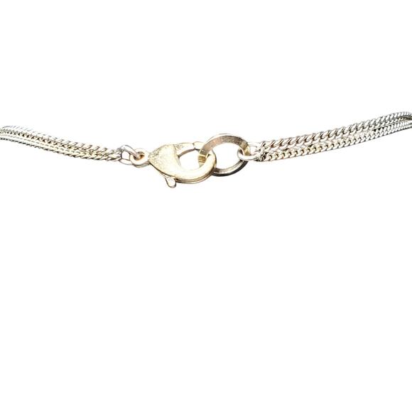 Silver Tone Double Chain 22" Minimalist - Picture 3 of 4